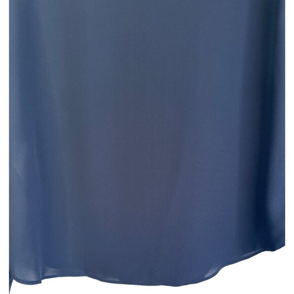 Banana Republic Womens XS Navy Blue Long Sleeve V-Neck Blouse 100% Polyester - Picture 7 of 14